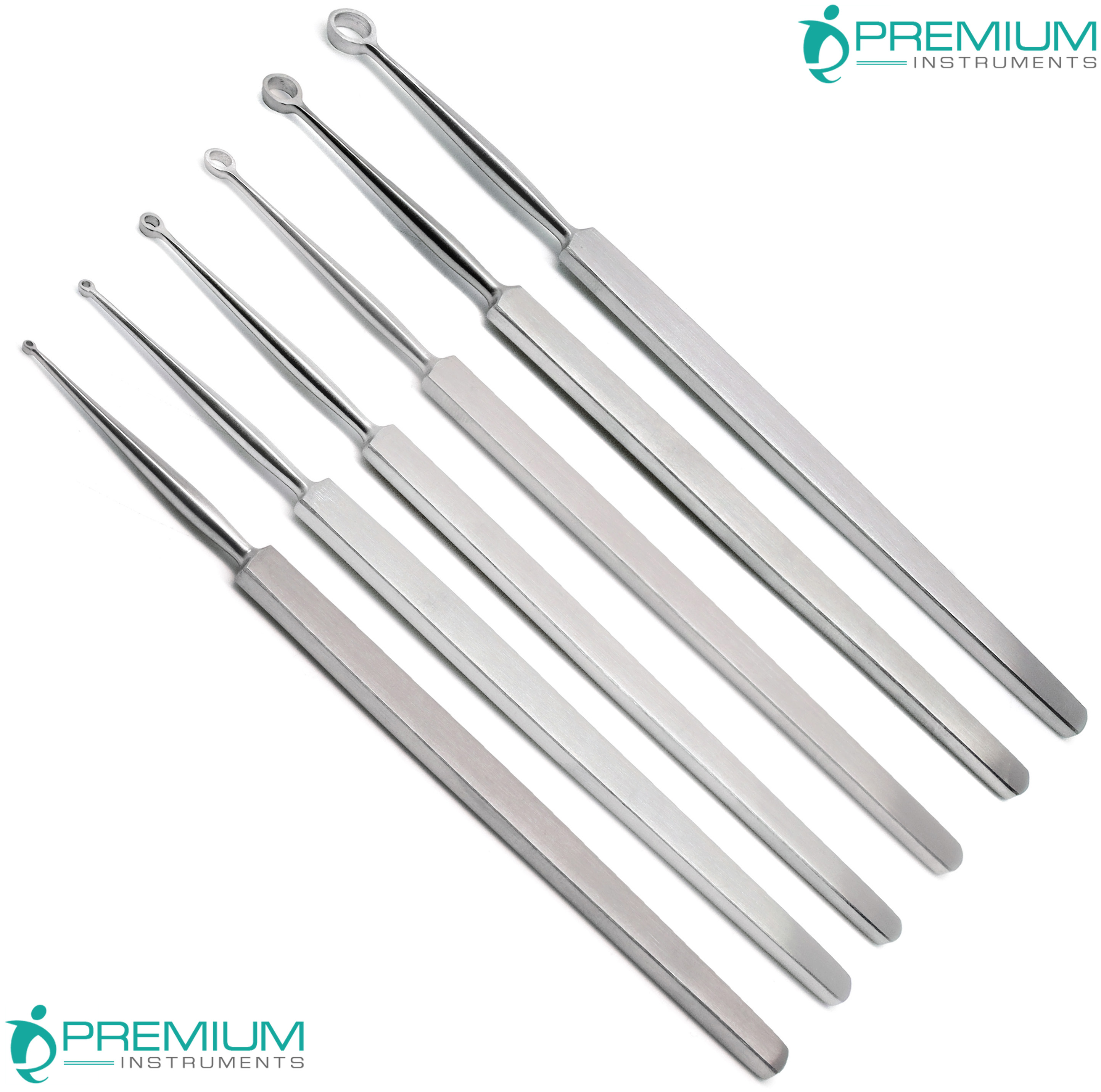 12 Fox Dermal Curette 6mm Surgical Dermatology Instruments 