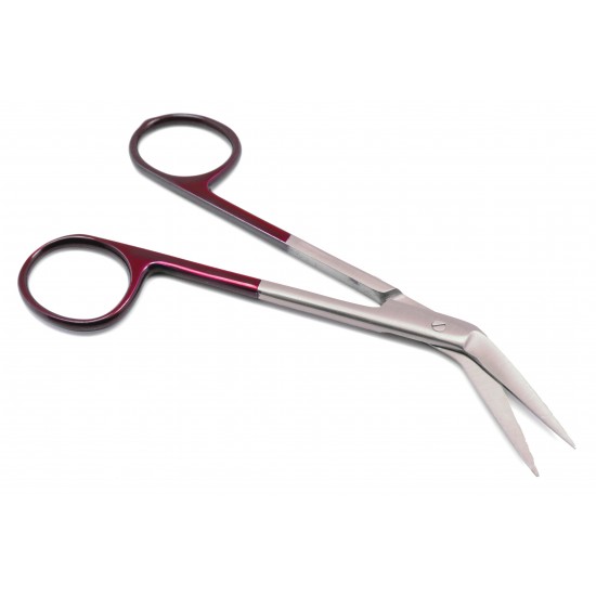 Dental Micro Iris Scissors Angled 4.5" Sharp/Sharp 