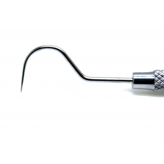 Premium Instruments 3x Explorer 23 Shepherds Hook Dental Probes – Stainless Steel, Non-Hollow Grip